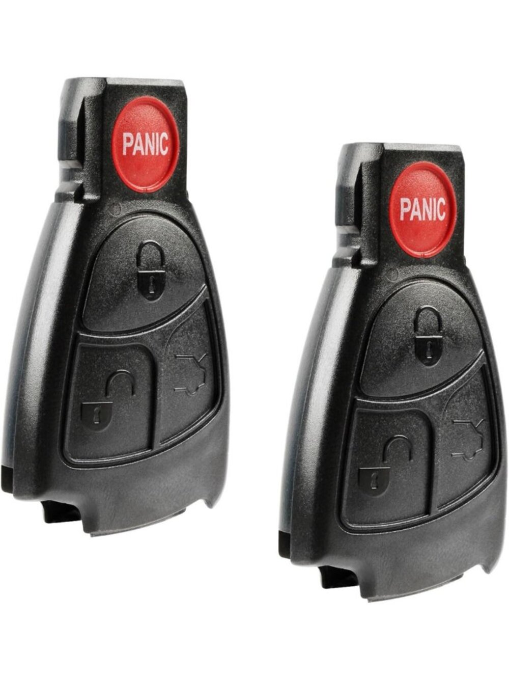 Keyless Entry Remote Shell Case & Pad for Mercedes C, E, G, CLK, CLS, SLK - Set